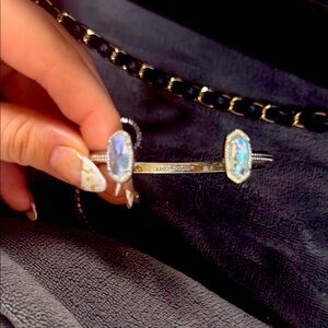 Elegant Silver and Opal Bracelet